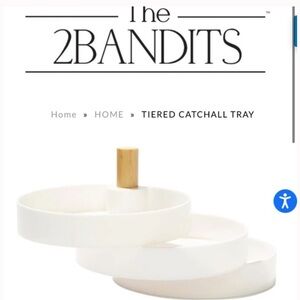 The 2 Bandits Tiered Catchall Jewelry Trinket Ring Tray
